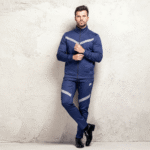 Men’s Premium Navy Blue Tracksuit – Winter Sportswear | Stylish Athletic Set