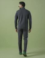 Men’s Premium Sports Tracksuit – Black | 3-Stripe Athletic Wear | Winter Gym & Casual Outfit - Image 3