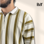 Men’s Premium Striped Polo Sweatshirt – Mix Season Wear - Image 4