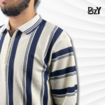 Men’s Premium Striped Polo Sweatshirt – Mix Season Wear - Image 3